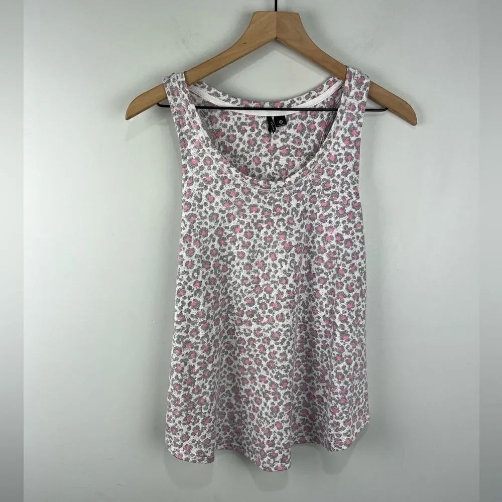 Kensie Pink Leopard Super Soft Racerback Tank M NWT